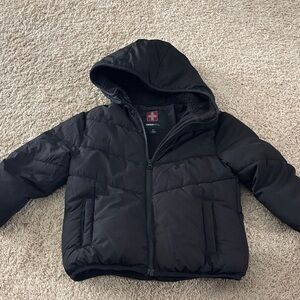 Swiss Tech Black Kids Puffer Jacket